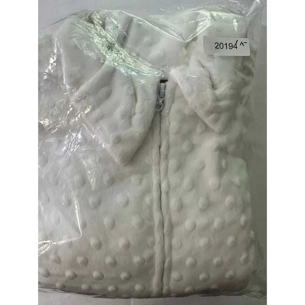 Mercedes New York Women's SZ 12 Vintage‎ Preowned Dotted Swiss Zipper Jacket